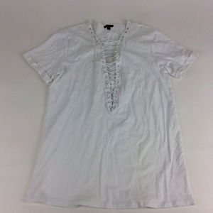 - MMM Women's Casual Lace-Up Blouse